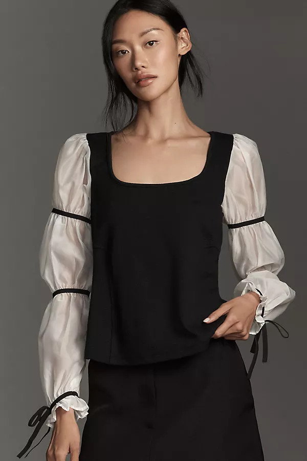 Maeve Balloon-Sleeve Top | Anthropologie (US)