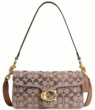 COACH Tabby 26 Crystal Signature Jacquard Shoulder Bag - Mushroom | Dillard's