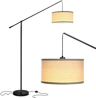 Brightech Hudson 2 - Contemporary Arc Floor Lamp Stands Up Over the Couch From Behind - Hanging P... | Amazon (US)