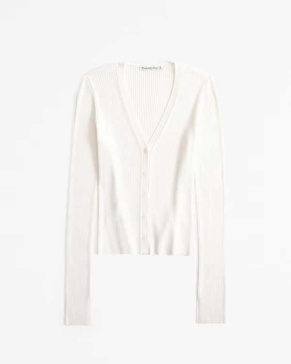 Glossy Slim Cardigan | Abercrombie & Fitch (US)