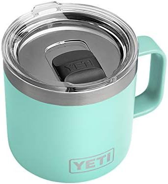 Amazon.com: YETI Rambler 14 oz Mug, Vacuum Insulated, Stainless Steel with MagSlider Lid, Prickly... | Amazon (US)