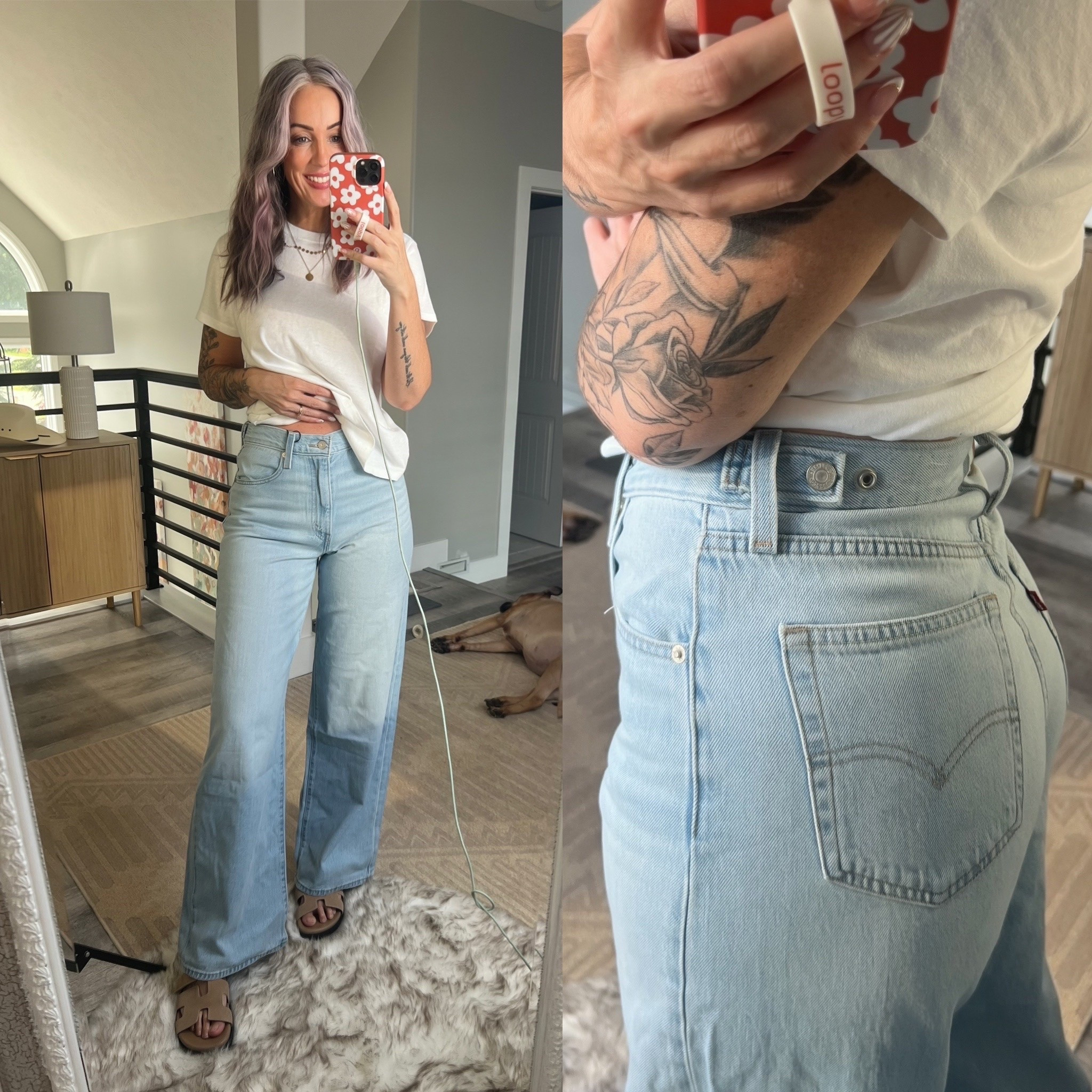 @Levi's classic pieces and summer sale happening now! These cinch waist wide leg jeans are perfect for anyone who struggles with a waist gap! 

#LevisLTKPartner

#LTKootd #LTKOver40