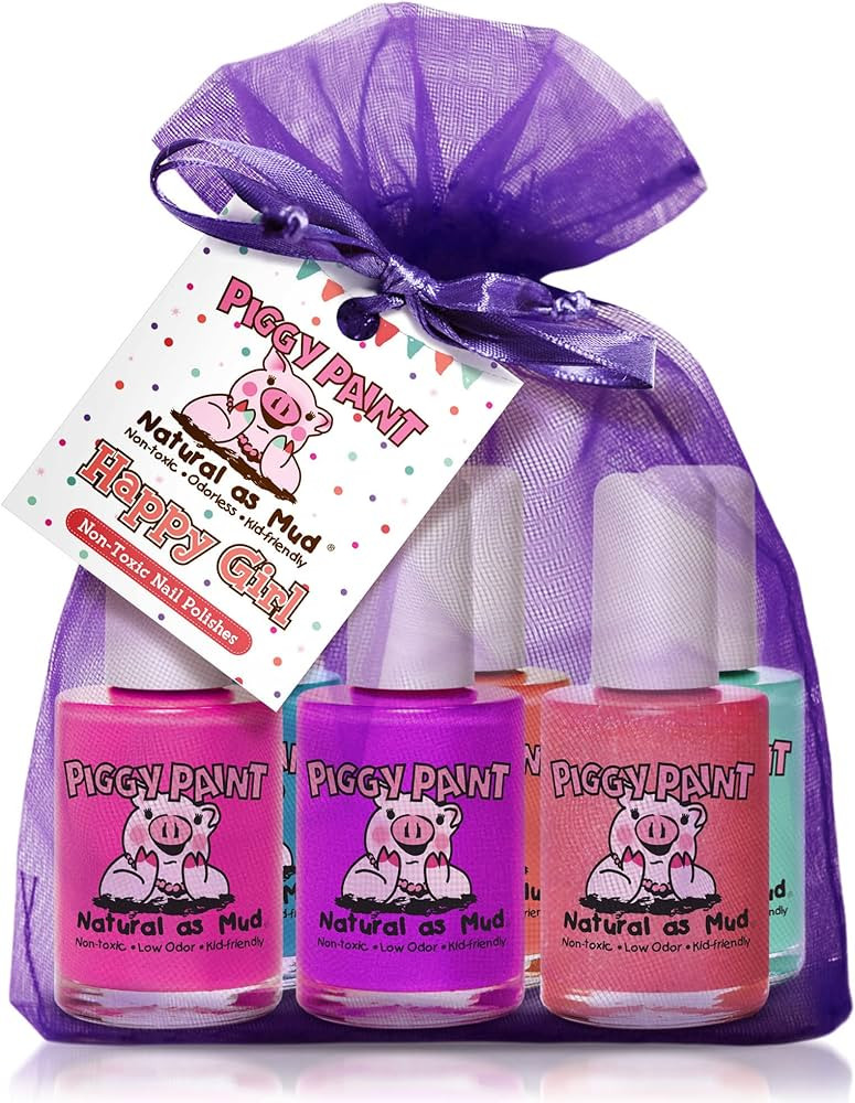 Piggy Paint | 100% Non-Toxic Girls Nail Polish | Safe, Cruelty-free, Vegan, & Low Odor for Kids |... | Amazon (US)