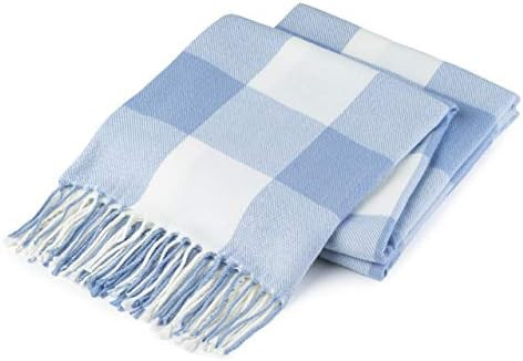 Buffalo Plaid Throw Blanket for Couch - Farmhouse Throw with Check Pattern - Soft Woven with Decorat | Amazon (US)