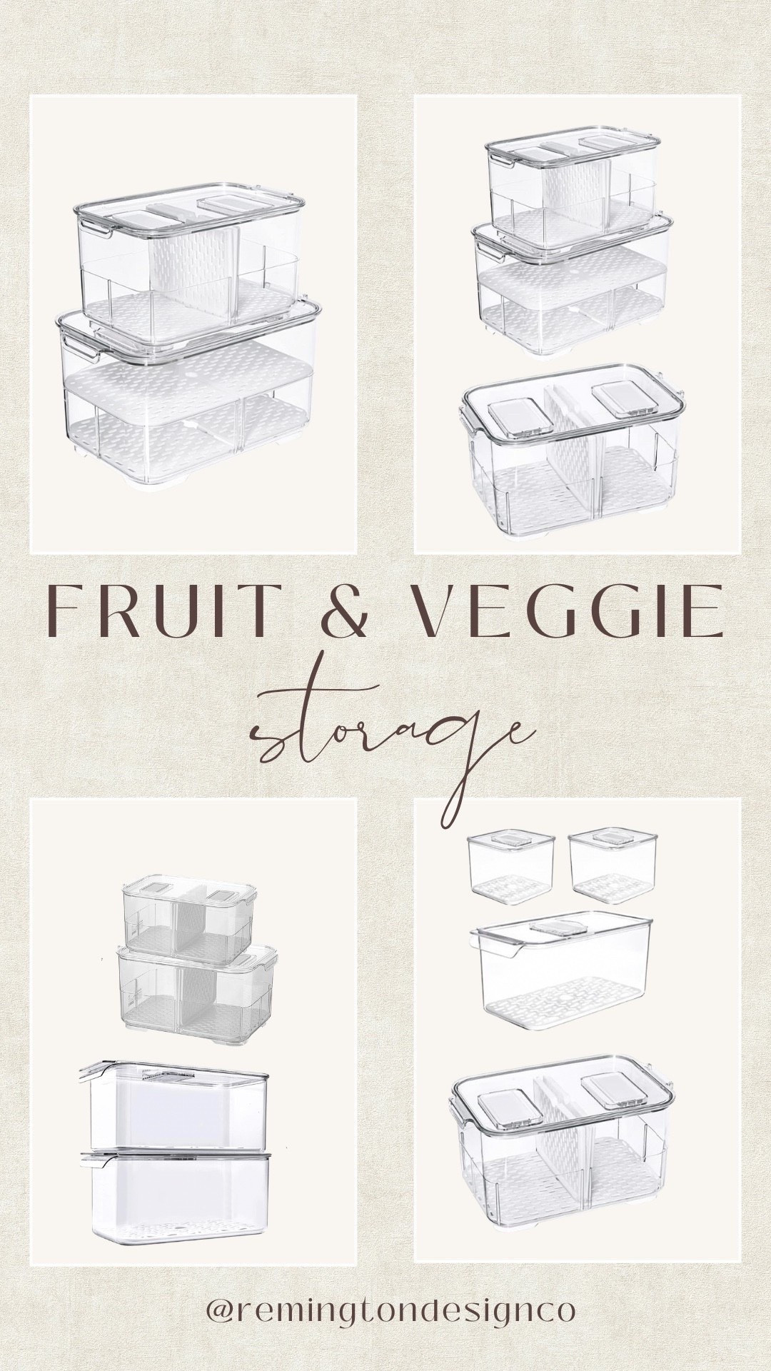 Fruit & Veggie storage containers I use & love! 🙌🏼

Home finds - Kitchen essentials - Storage - Home organization - Kitchen organization #LTKStyleTip