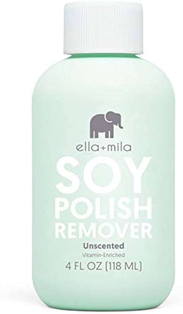ella+mila Soy Nail Polish Remover Non-Acetone Nail Polish Remover - Non-Toxic Fingernail Polish R... | Amazon (US)