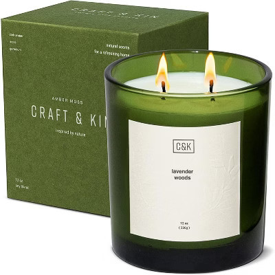 Craft & Kin Premium Soy Candle Lavender Woods | Target