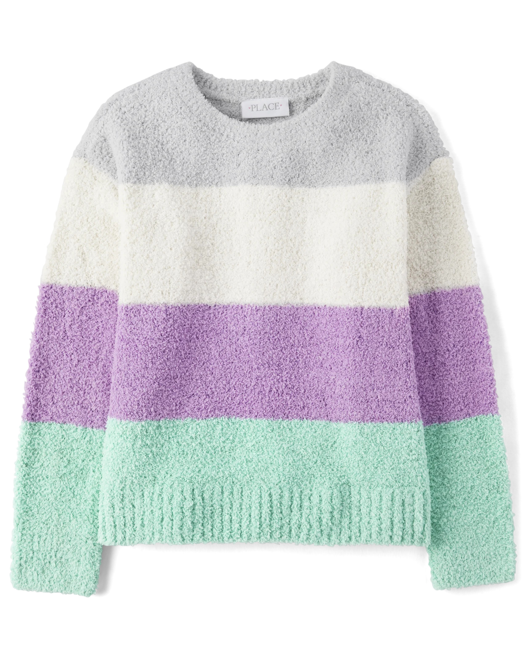 Girls Colorblock Sweater - violet twist | The Children's Place