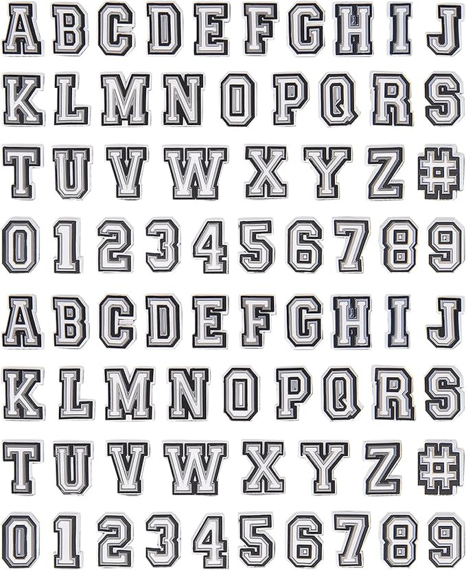 74 Pack Letter Charms for Clog Sandals Shoe Decoration 0-9# Number, Alphabet ABC-Z Characters, DI... | Amazon (US)