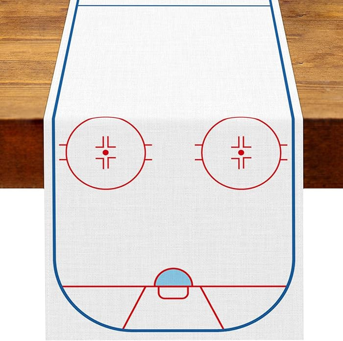 Ice Hockey Table Runner Hockey Theme Birthday Party Decoration Sport Game Day Home Kitchen Dining... | Amazon (US)