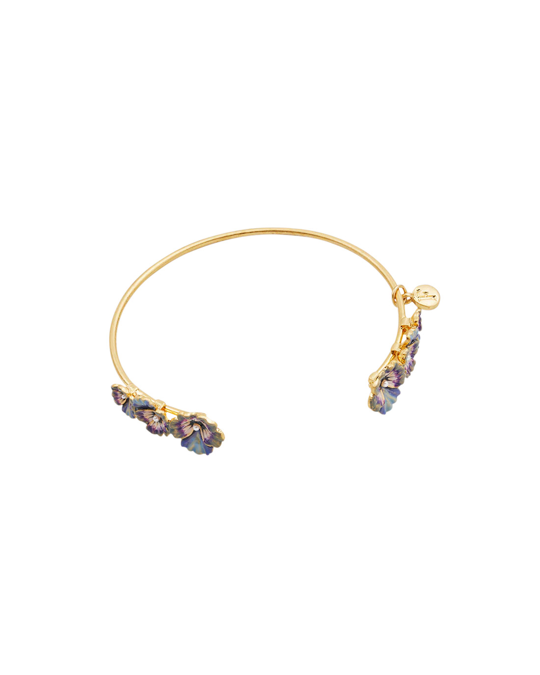 Gold Pansy & Pearl Bangle | Fable England