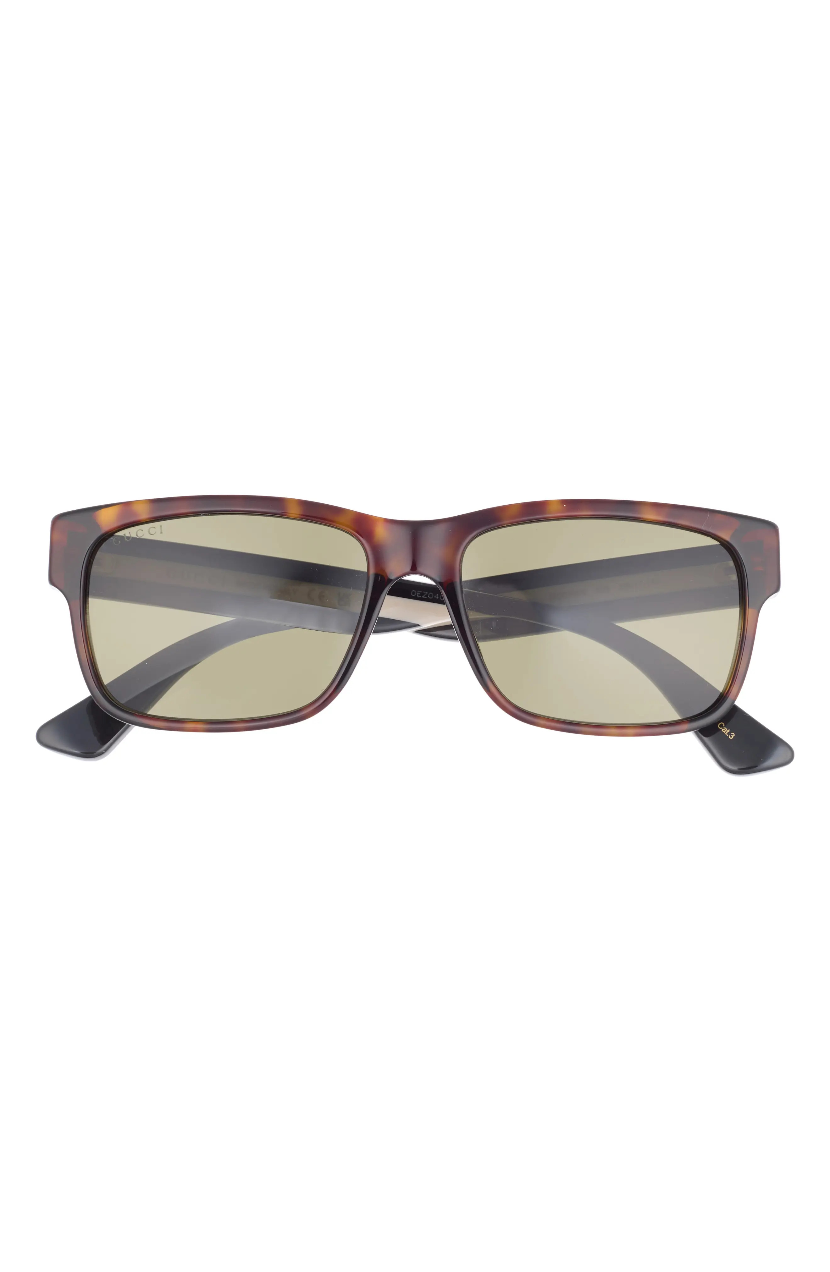 Gucci 56mm Square Sunglasses in Havana Multicolor Green at Nordstrom Rack | Nordstrom Rack