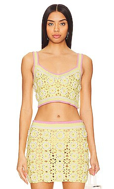 Lovers and Friends Meadow Crochet Top in Yellow from Revolve.com | Revolve Clothing (Global)