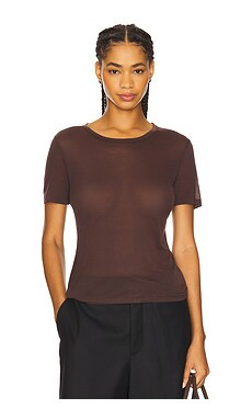 ANINE BING Sylvie Tee in Deep Brown from Revolve.com | Revolve Clothing (Global)