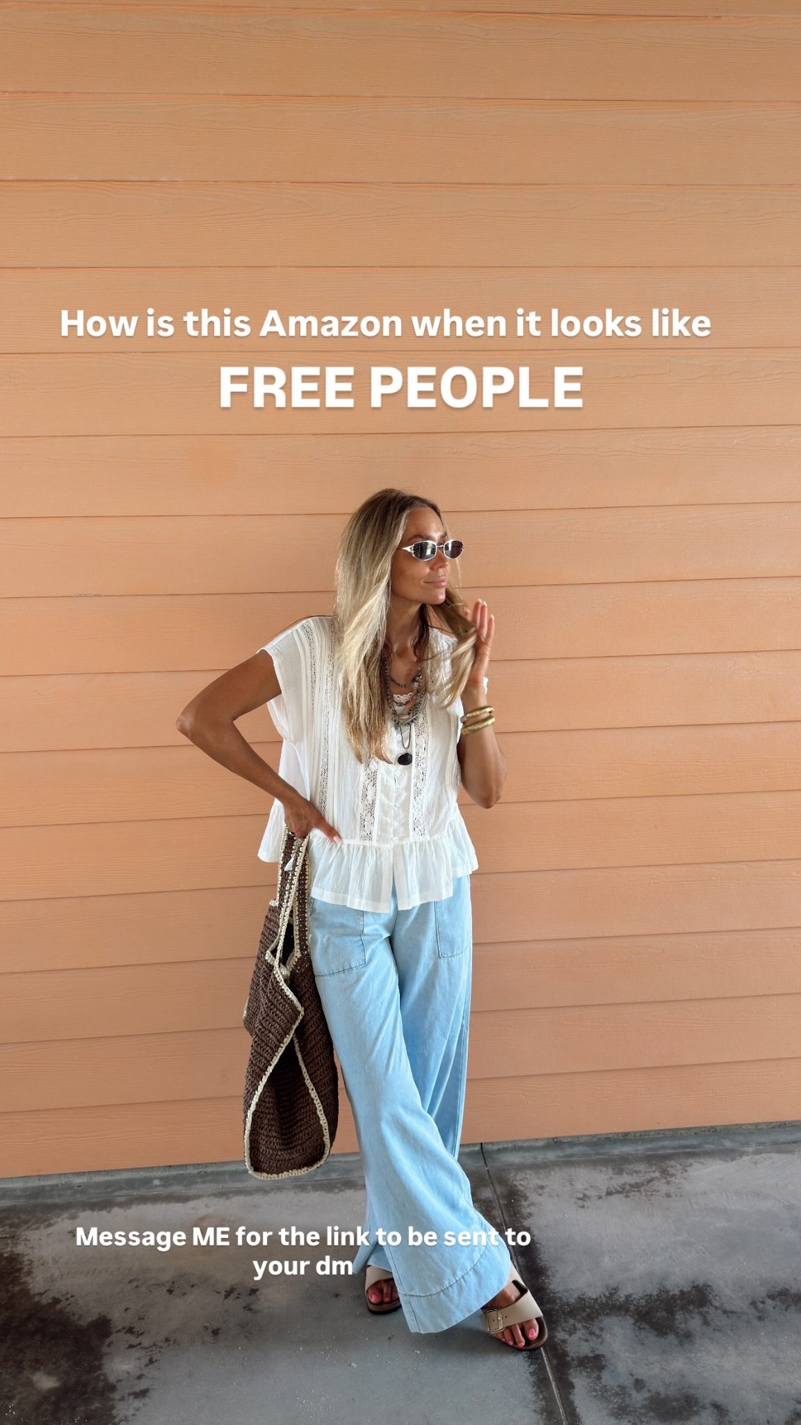 How is this Amazon when it looks like  FREE PEOPLE Message ME for the link to be sent to your dm