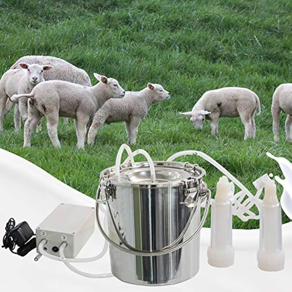 3L Goat Milking Machine,Pulsation Vacuum Electric Milker,Portable Automatic Breast Pump with 2 Te... | Amazon (US)