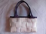 SMALL SEAT BELT HANDBAG (baguette) in white and purple -Small Woven | Amazon (US)