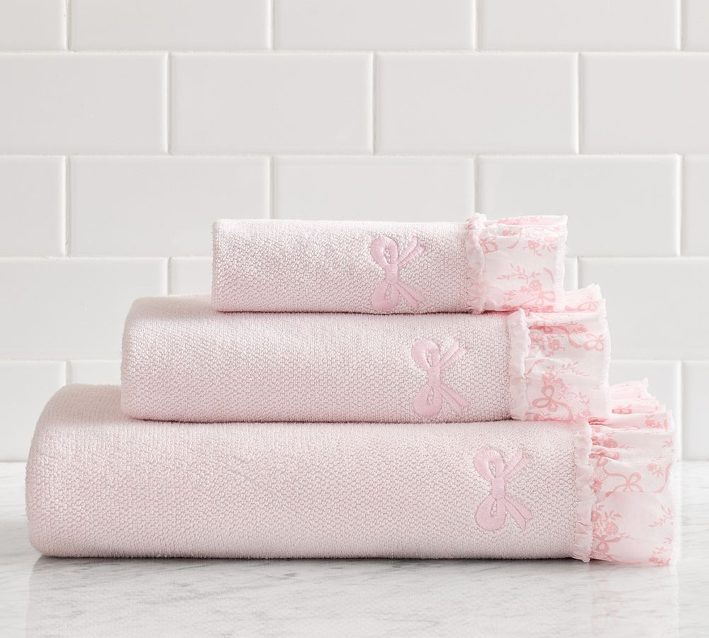 LoveShackFancy Ruffle Bow Towel | Pottery Barn (US)