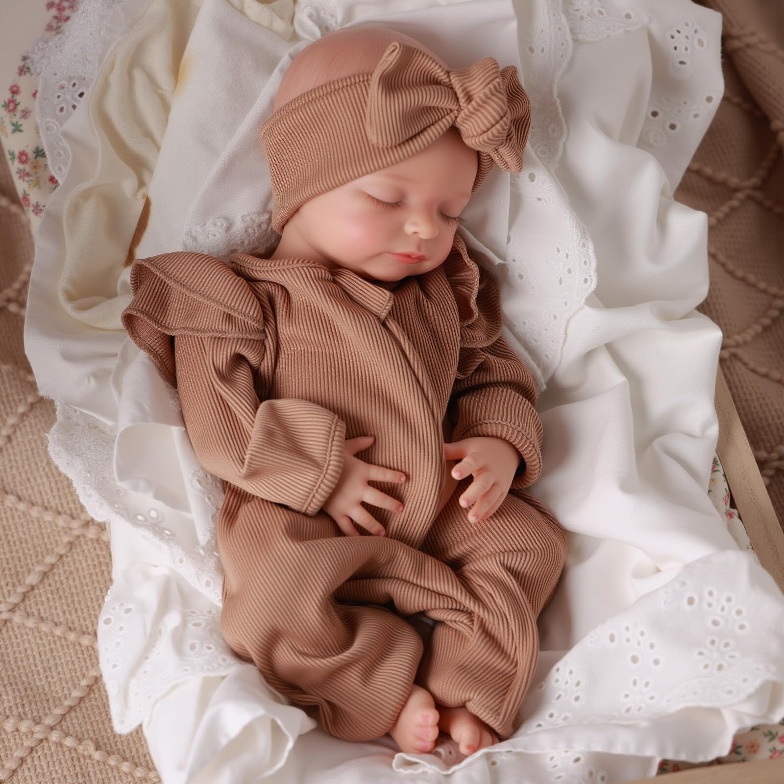 BABESIDE 16 Inch Silicone Baby Doll Larry, Realistic Newborn Baby Doll Girl Lifelike Reborn Baby ... | Amazon (US)