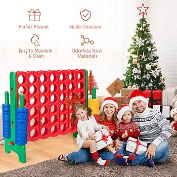 Costzon Giant 4-in-A-Row, Jumbo 4-to-Score Giant Games for Kids & Adults, Indoor Outdoor Party Fa... | Amazon (US)