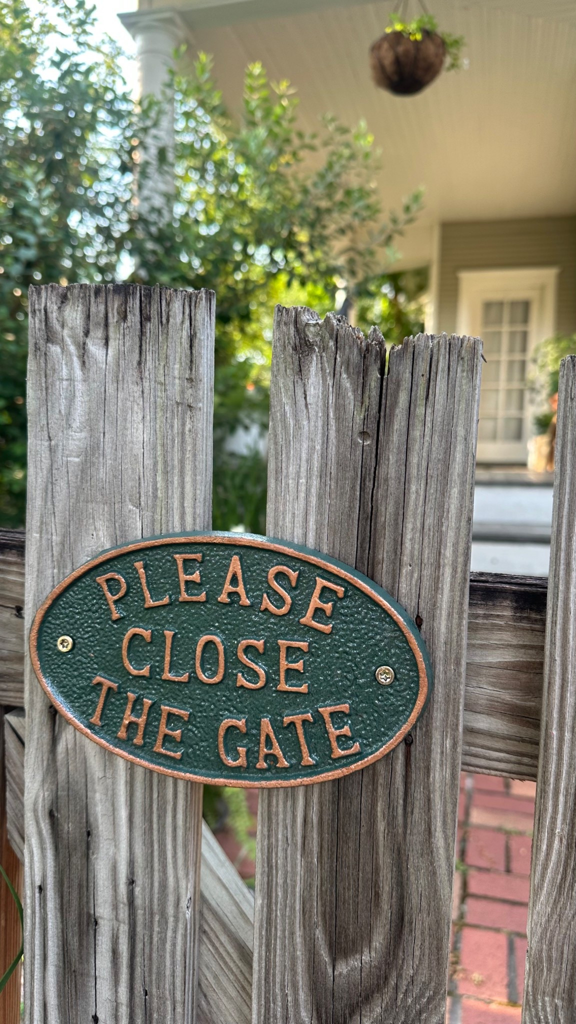 Iron “Please Close The Gate Sign” for yard/garden. 

#LTKFamily #LTKFindsUnder50 #LTKHome