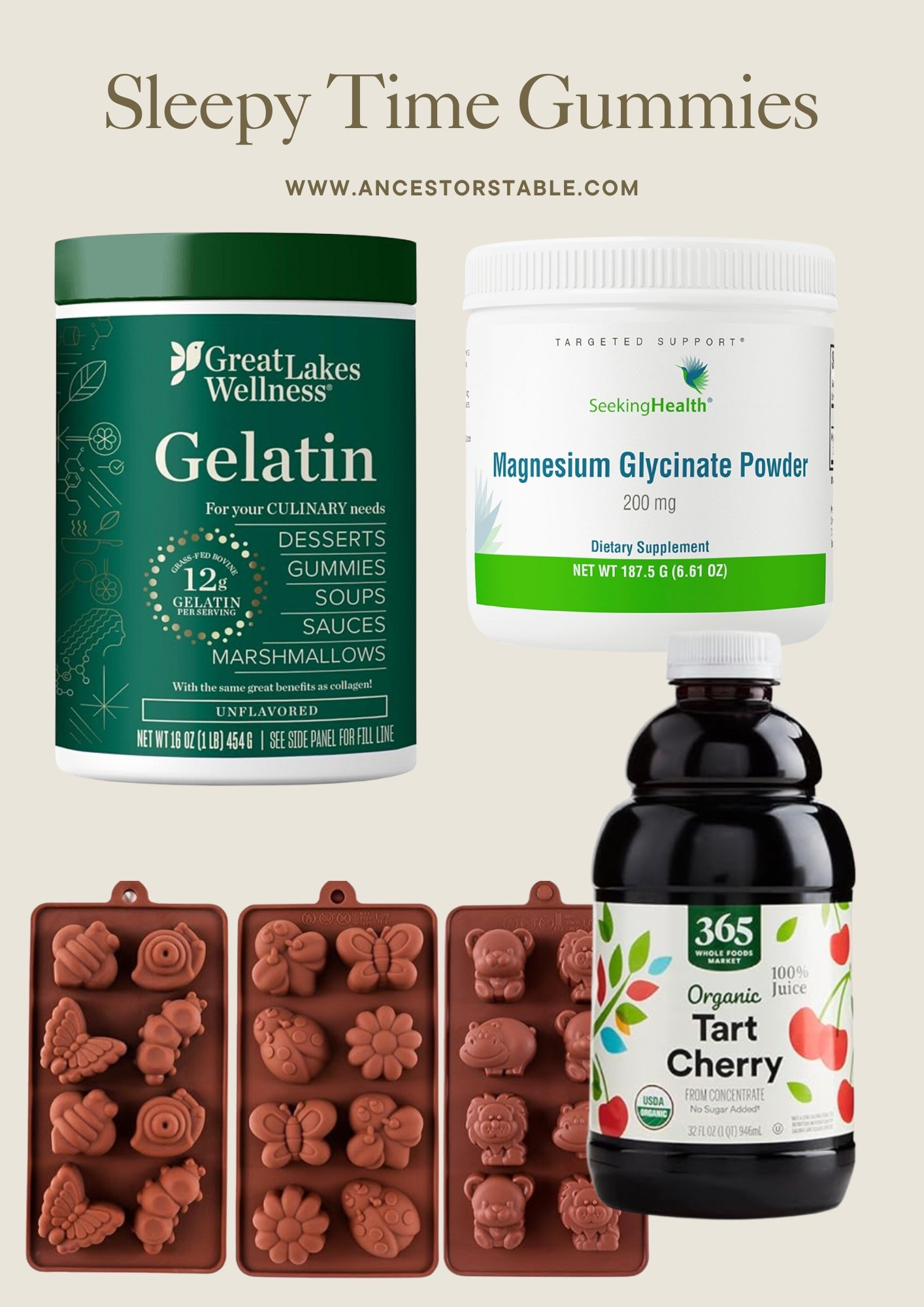 Make easy sleepy time magnesium gummies! 