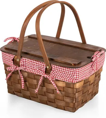 Picnic Time Kansas Handwoven Wooden Picnic Basket | Nordstromrack | Nordstrom Rack
