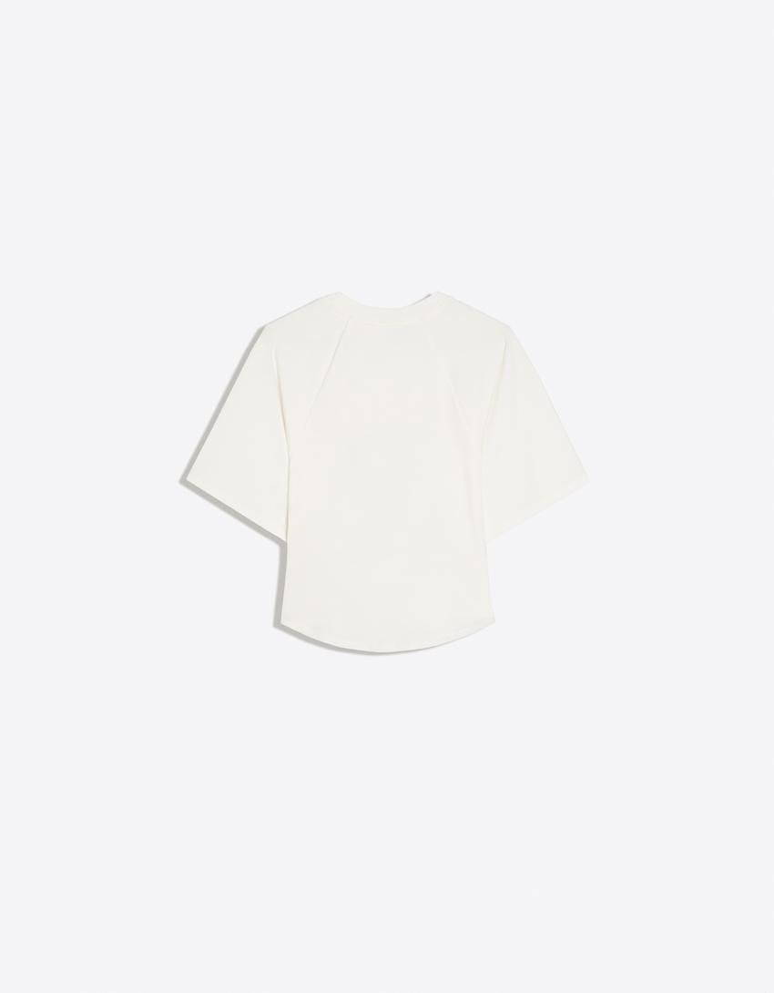Corset-effect print T-shirt | Bershka UK