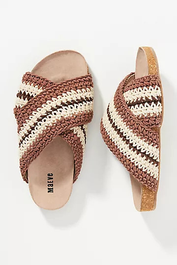 Crochet Cross-Strap Sandals | Anthropologie (US)