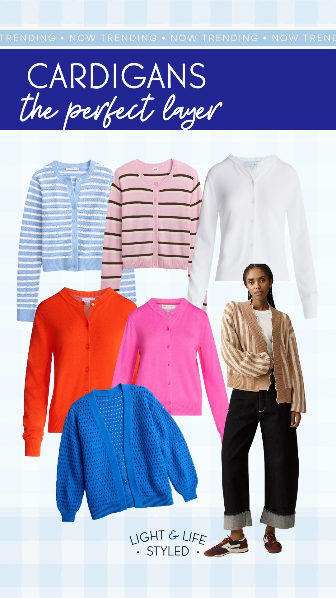 Each cardigan comes in multiple color options! All under $100 and perfect as a layering piece for work