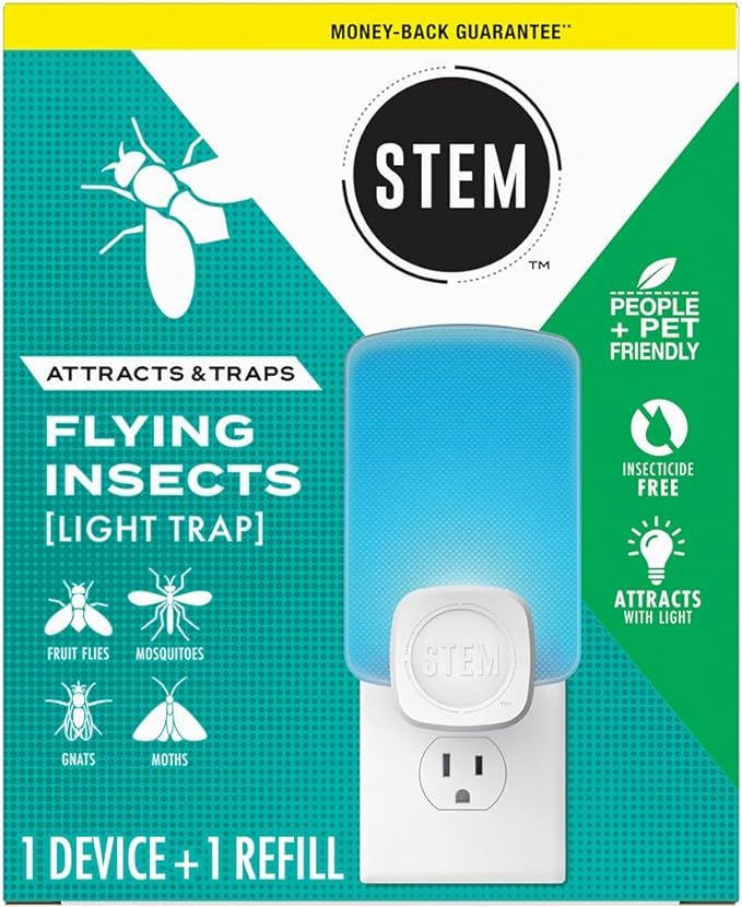 STEM Light Trap, Attracts and Traps Flying Insects, Emits Soft Blue Light, Starter Kit with 1 Lig... | Amazon (US)