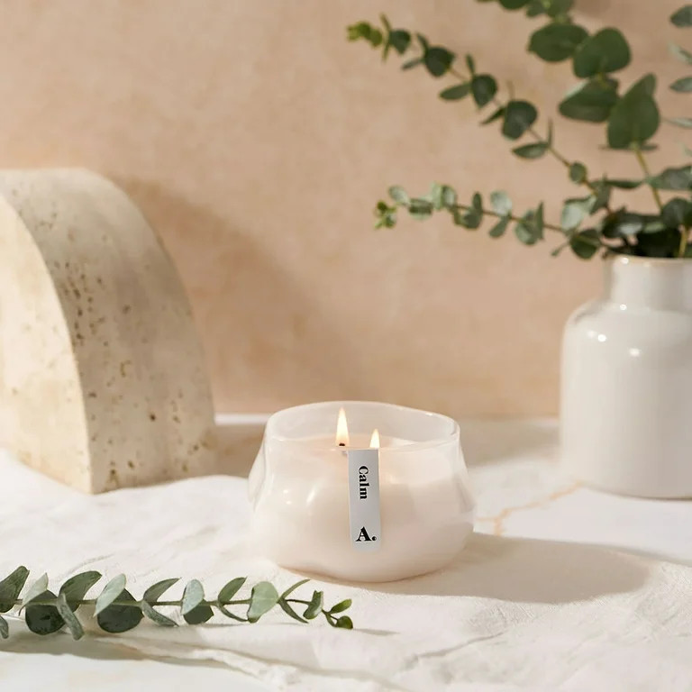 Allswell Calm (Coconut + Citrus + Amber) Scented 1-Wick Organic Blown Jar Spa Candle 8oz. | Walmart (US)