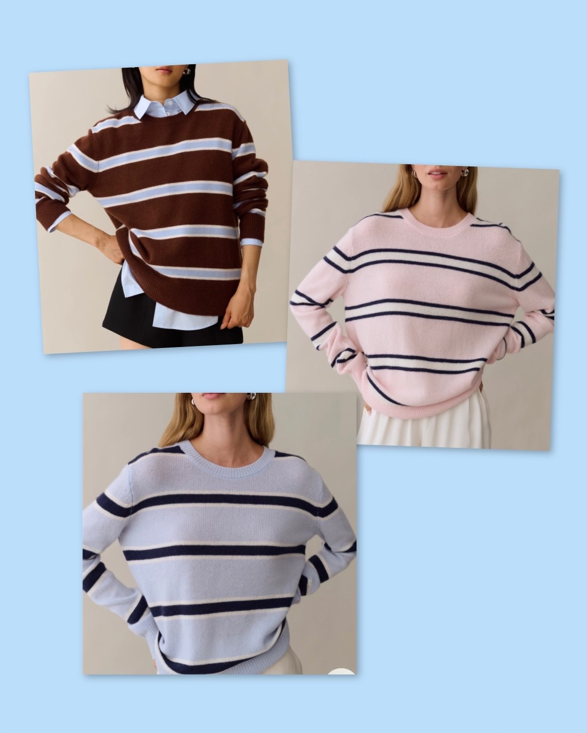 Whats better than cashmere and stripes?  Eenie meenie minie moe

#LTKOver40 #LTKSeasonal #LTKPetite