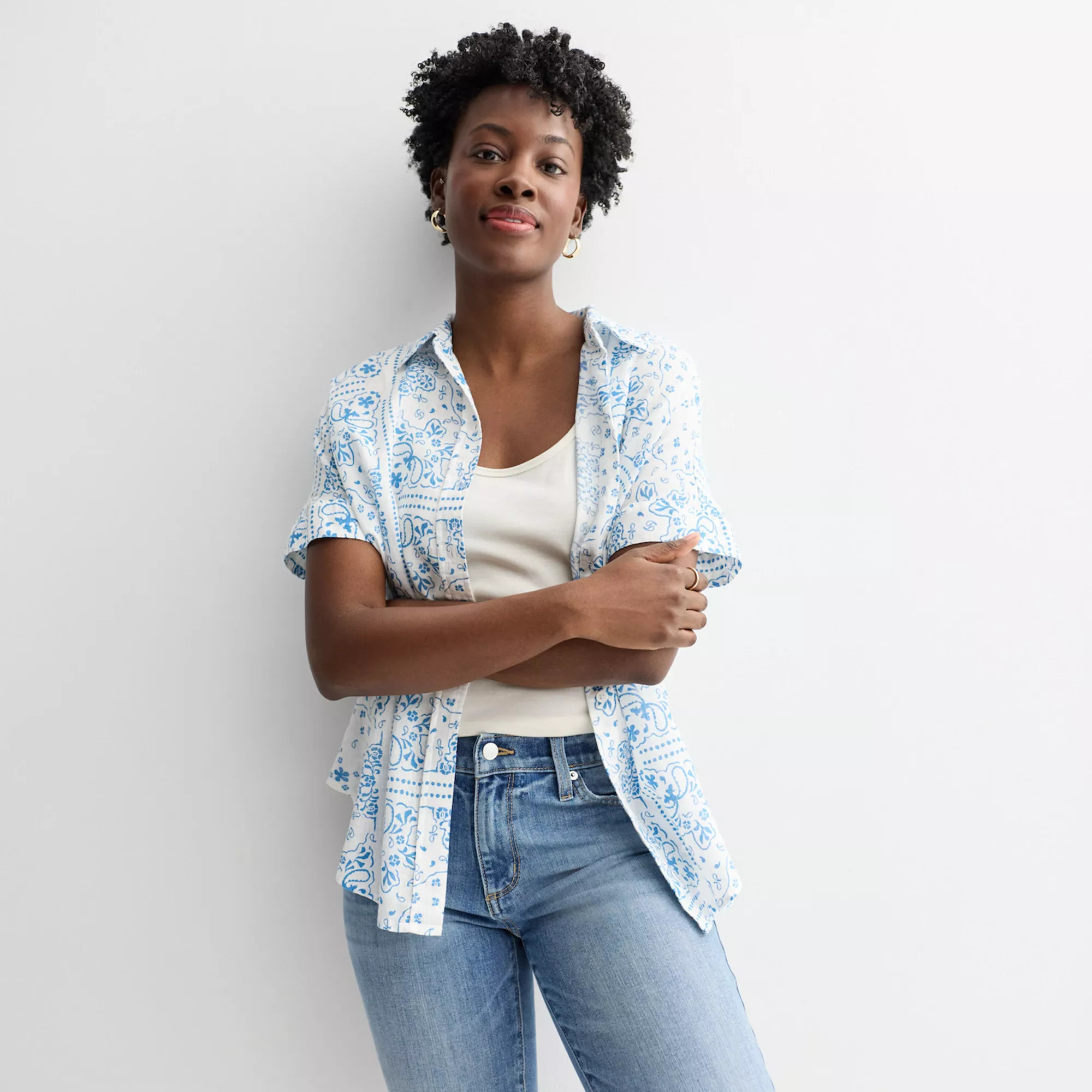 Women's Sonoma Goods For Life® Linen Camp Shirt | Kohl's
