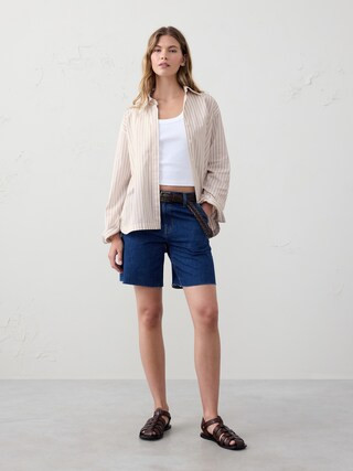 Oversized Cotton Shirt | Banana Republic Factory