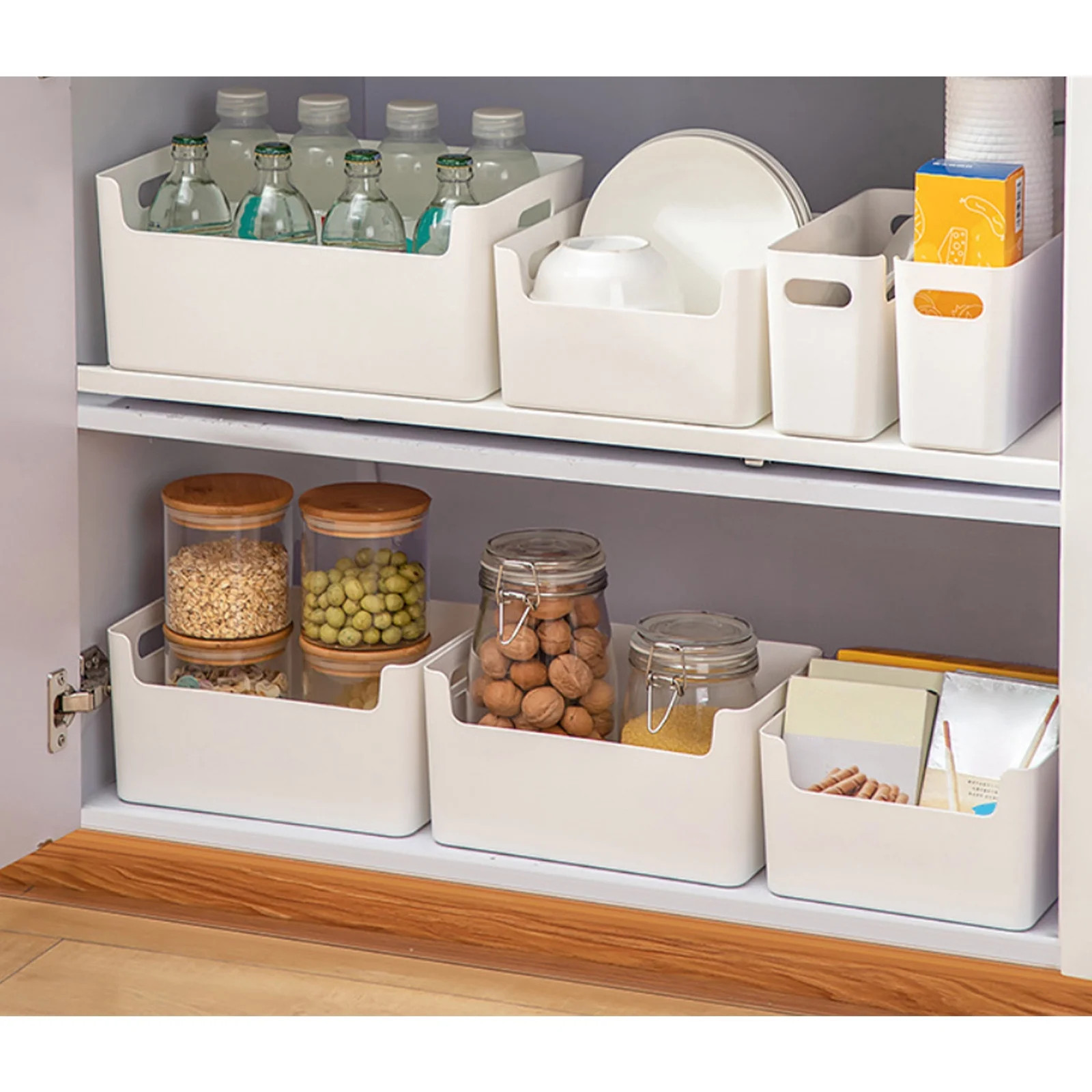 Gyedtr Plastic Storage Baskets Small Pantry Organization,Stackable Storage Bins,Household Organiz... | Walmart (US)