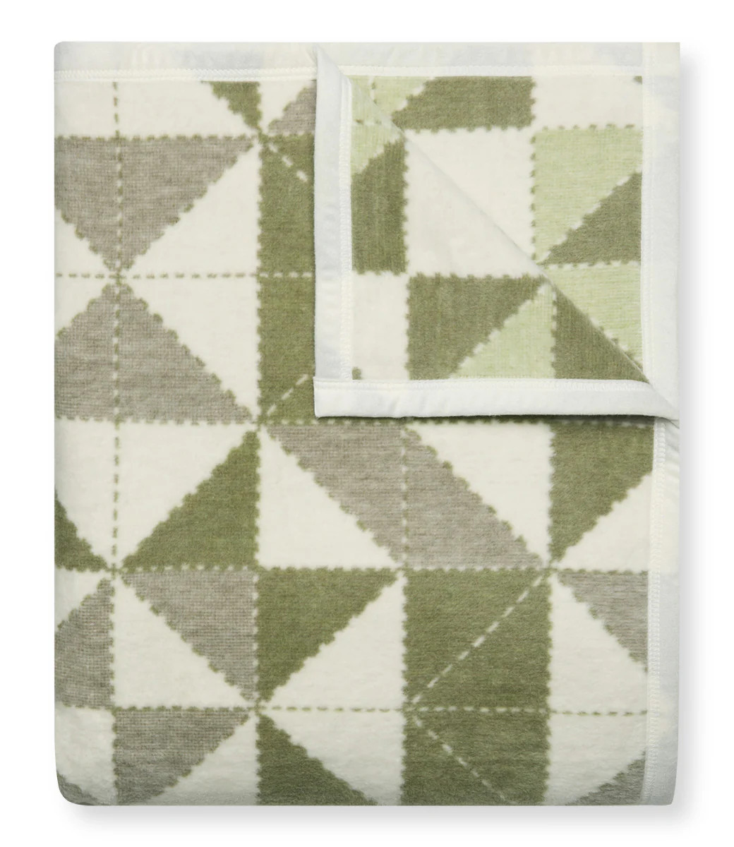 Patchwork Stars Smoky Olive Blanket | ChappyWrap
