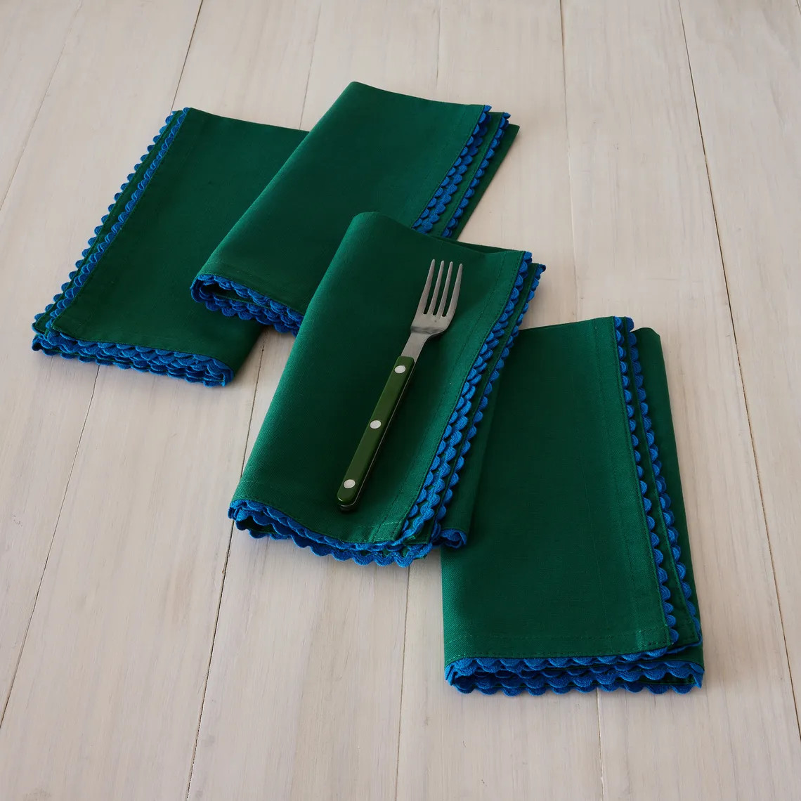Schoolhouse Scallop Trim Napkins, Set of 4 | Food52 | Food52