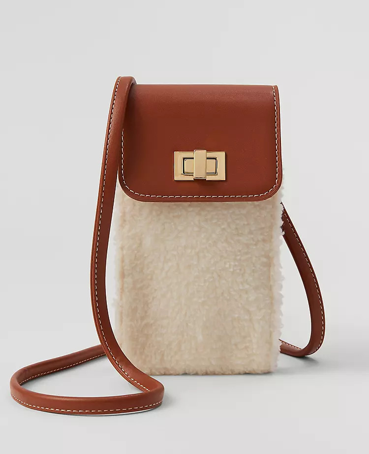 Sherpa Phone Crossbody Bag | Ann Taylor (US)
