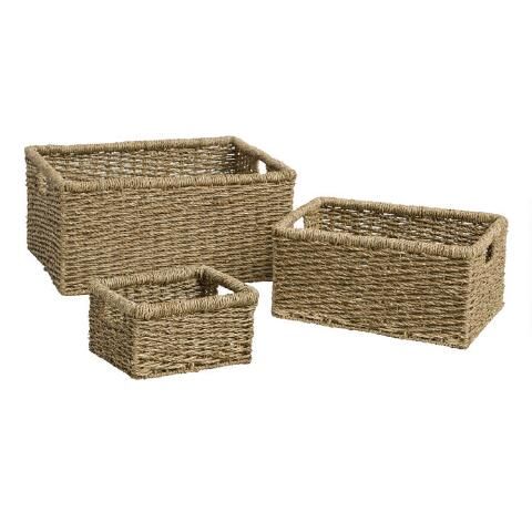 Natural Seagrass Trista Utility Baskets | World Market