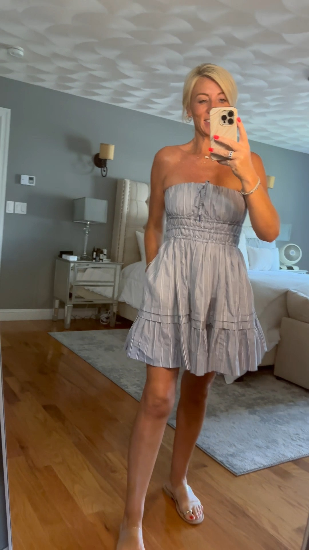 Got so many compliments on this dress at a grad party yesterday. So comfortable, has pockets and perfect for this heat 🥵. The target sandals are the best and I wear them multiple times a week. They are so comfortable. I wore them for hours walking miles around Disney and I was totally fine 

#LTKStyleTip #LTKOver40 #LTKSeasonal