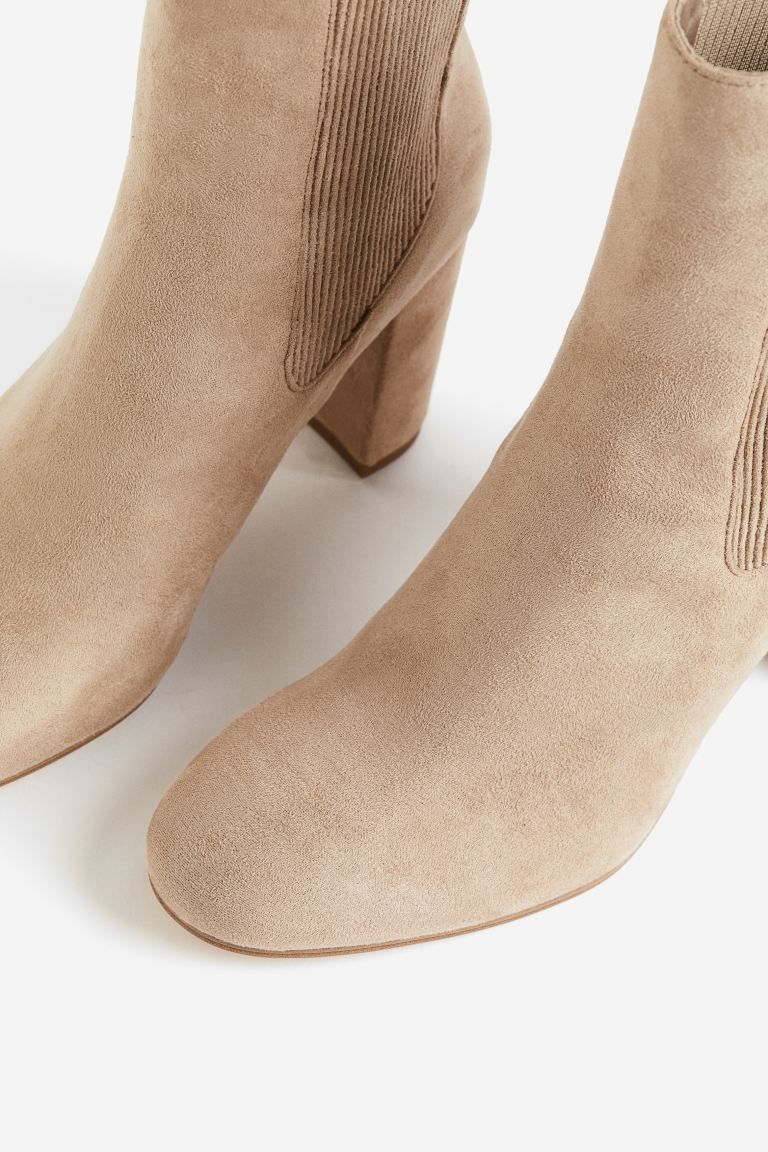 Chelsea Boots with Heel - Beige - Ladies | H&M US | H&M (US)