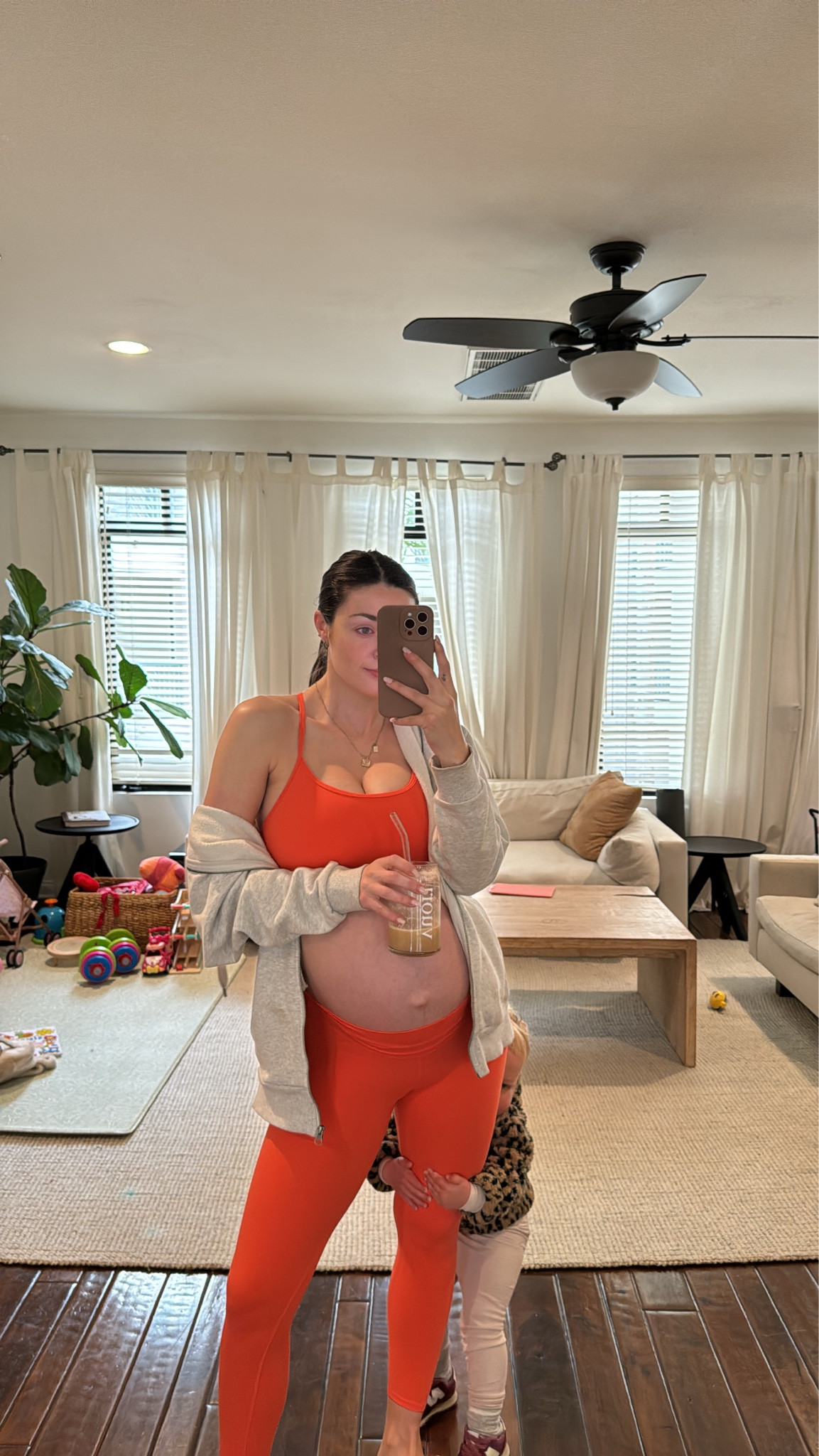 LOVE this new color way from Vuori Clothing for Spring vibes. I size up to a medium top and bottom during pregnancy! 

#LTKfindsunder100 #LTKfitness #LTKSeasonal