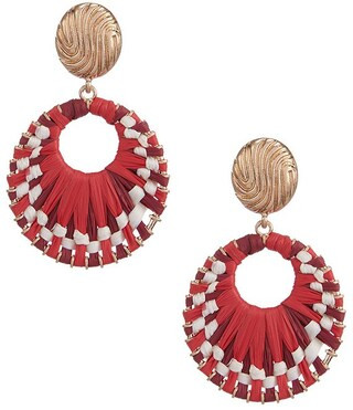 Southern Living Raffia Thread Wrapped Disk Drop Earrings | Dillard's | Dillard's