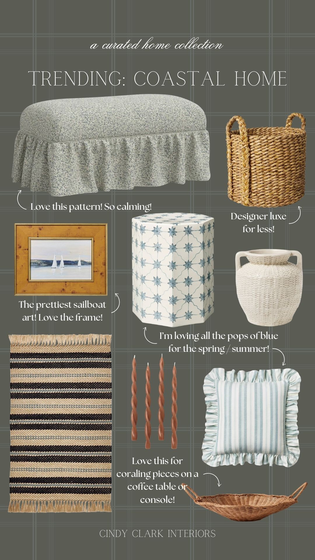Coastal is trending in home right now! For me, I love adding small moments of various trends to our home for an overall collected and curated look. I’m loving the pattern and pops of blue on these pieces. All so pretty and very affordable, too. 

#LTKHome