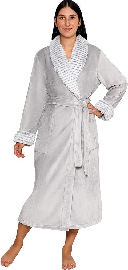 Jones New York Women's Robe Sleepwear Bath Robe Soft Comfortable Spa Robe Loungewear House Robe f... | Amazon (US)
