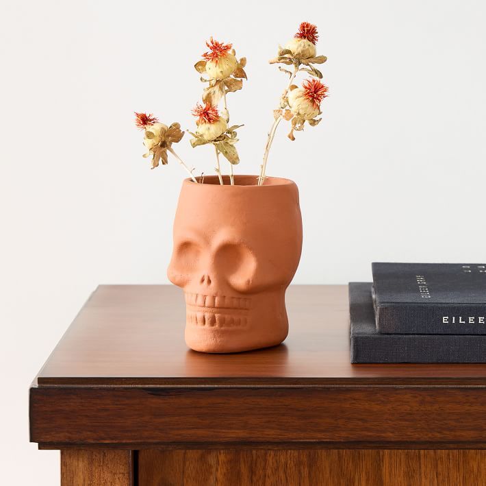 Terracotta Skull Vase | West Elm (US)