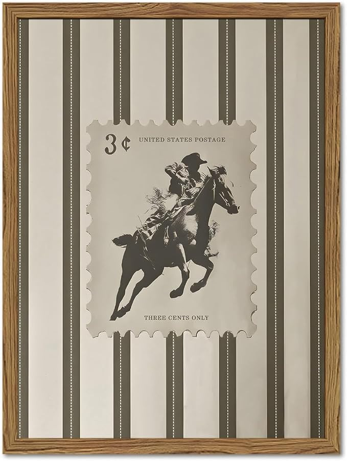 Vintage Western Wall Art Southwest Cowboy Wall Decor Pictures Mid Century Southwestern Striped Co... | Amazon (US)