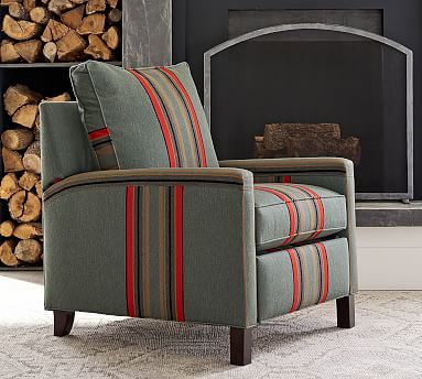 Sunbrella® Performance Pendleton® Yakima Park Tyler Upholstered Recliner | Pottery Barn (US)