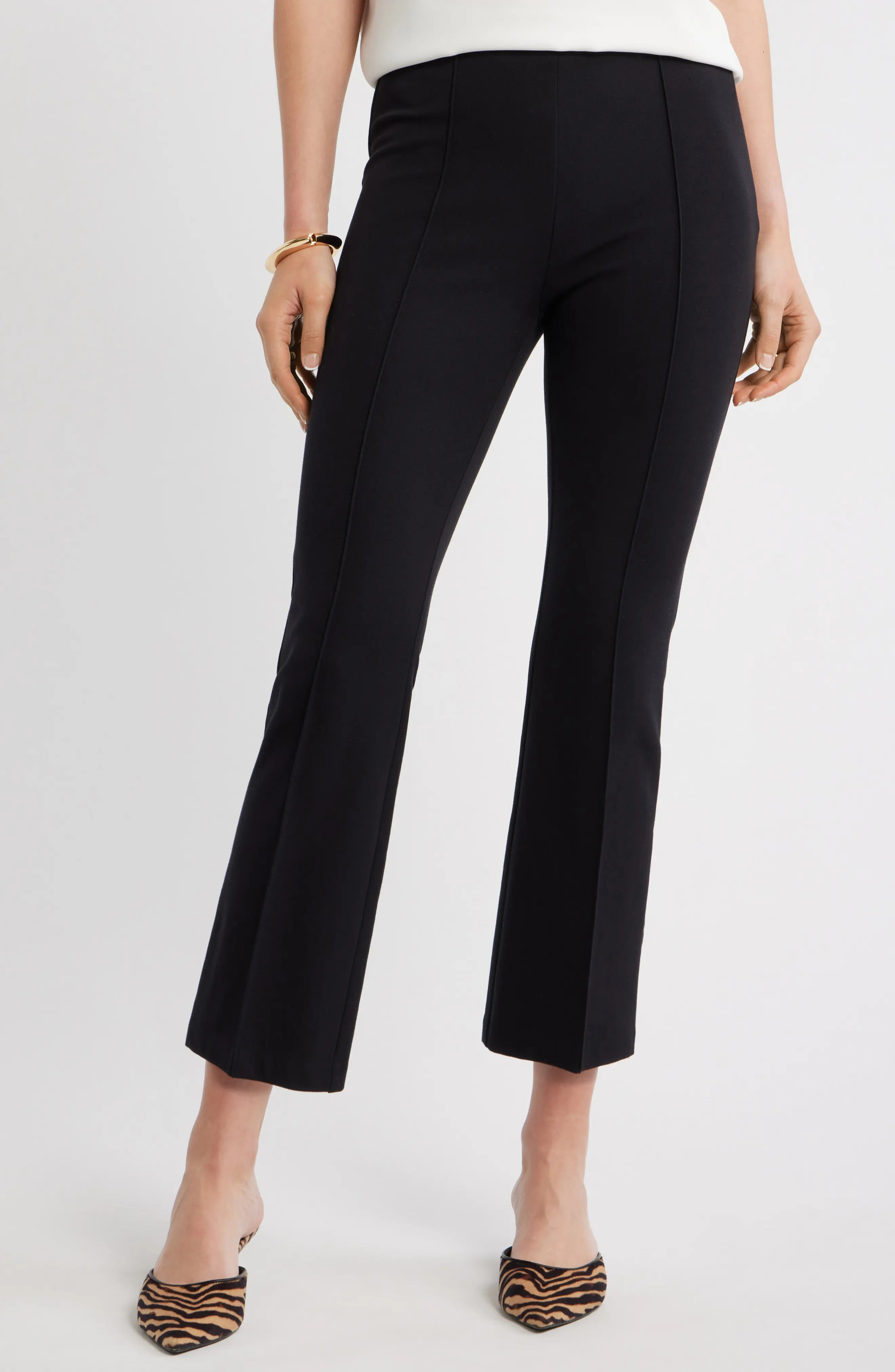 Seamed Stretch Ponte Flare Leg Pants (Women) | Nordstrom | Nordstrom